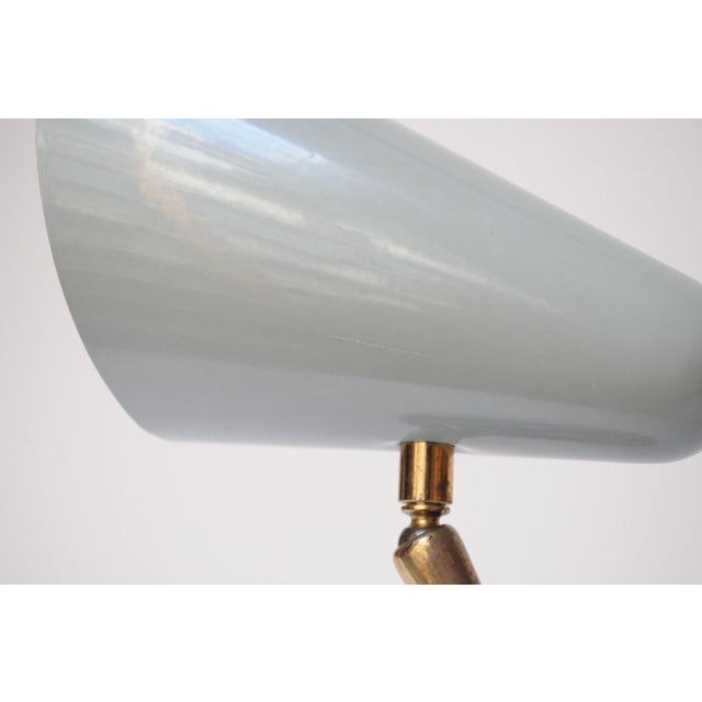 Italian Modern Brass, Metal, and Black Marble Table Lamp by Luci Milano For Sale - Image 10 of 12