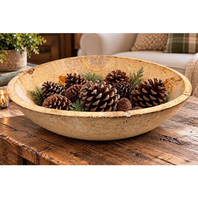 Early to Mid-20th Century American Turned Hardwood Mixing Bowl For Sale - Image 4 of 11