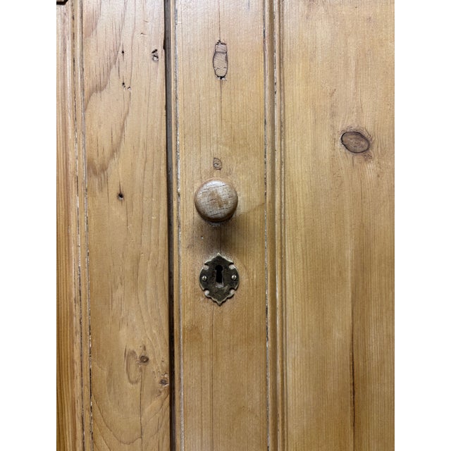 19th Century Antique English Pine Housekeepers Cabinet For Sale - Image 4 of 10