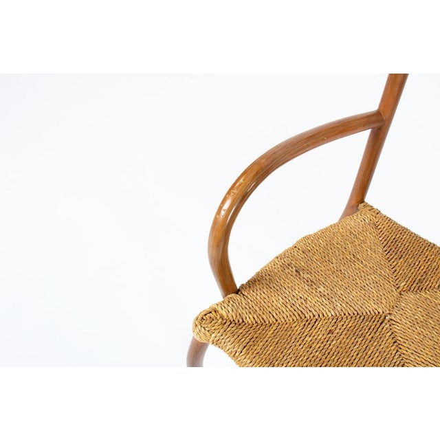 Wood Manila Chairs in Rope and Wood by Val Padilla for Jasper Conran, 1970s, Set of 6 For Sale - Image 7 of 15