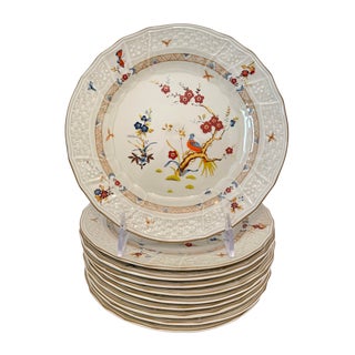 10 Pc Set Mikasa Fine Ivory Shangri-La Pattern Dessert or Salad Plates Japan For Sale