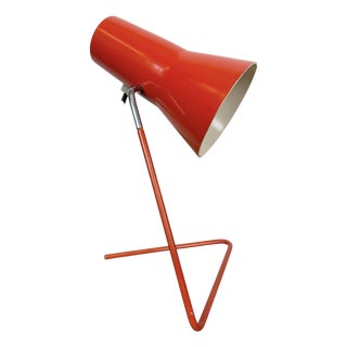 Vintage Red Table Lamp by Josef Hurka for Drupol, 1960s For Sale