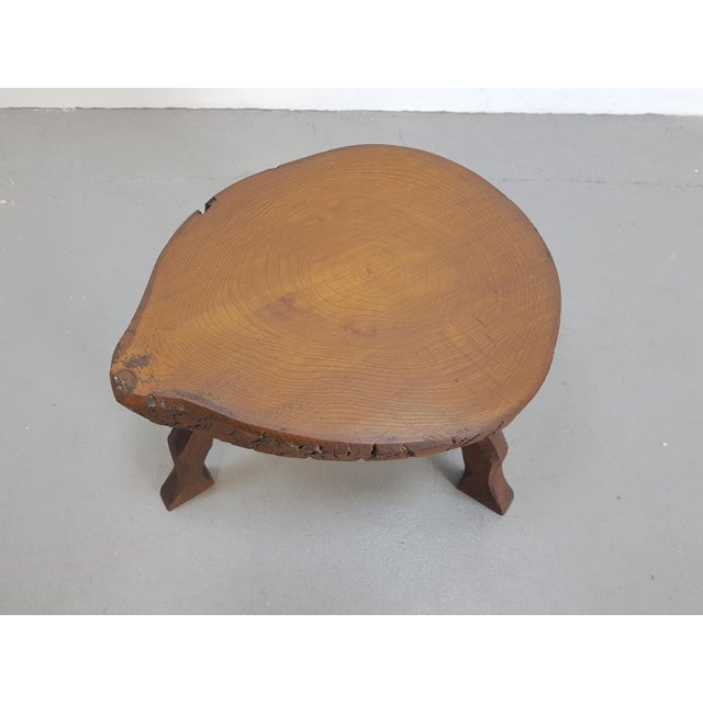 Mid-Century Modern Brutalist Tree Trunk Side Table, 1960s For Sale - Image 6 of 7