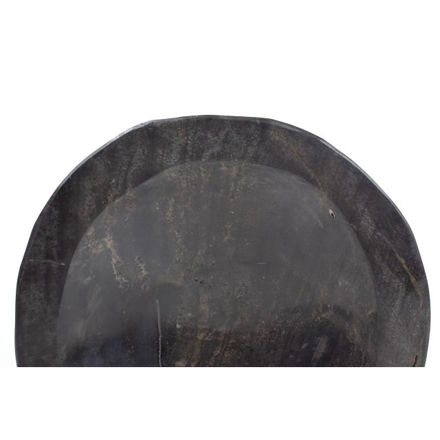 Black Petrified Carved & Polished Black Wood Bowl For Sale - Image 8 of 12