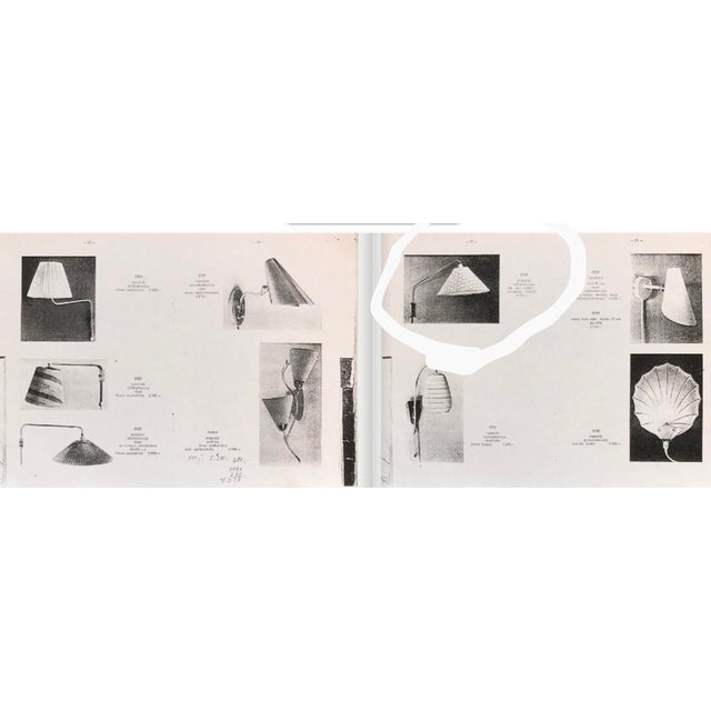 1950s Brass and Rattan Wall Lamp by Valinte Oy Finland, 1950s For Sale - Image 5 of 13