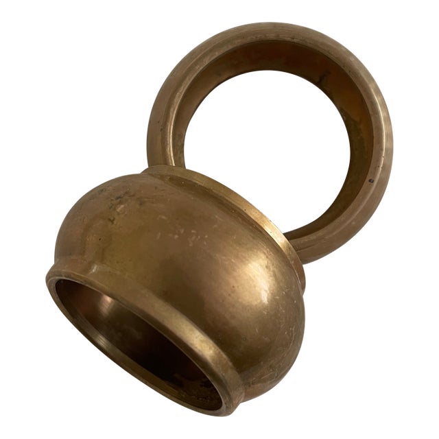 Set of 2 Vintage Brass Napkin Rings For Sale