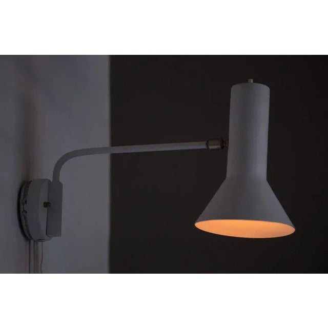 White 1960s J.J.M. Hoogervorst Swivel-Arm Wall Lights for Anvia - a Pair For Sale - Image 8 of 10