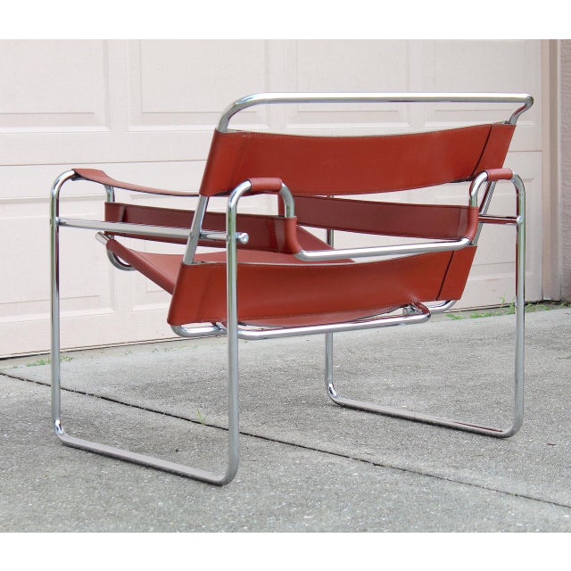 Italian-Made Armchair Inspired by Marcel Breuer Äôs Iconic Wassily Design, 1960s For Sale In Naples, FL - Image 6 of 15