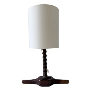 Brutalist Handcrafted Table Lamp, 1950s For Sale