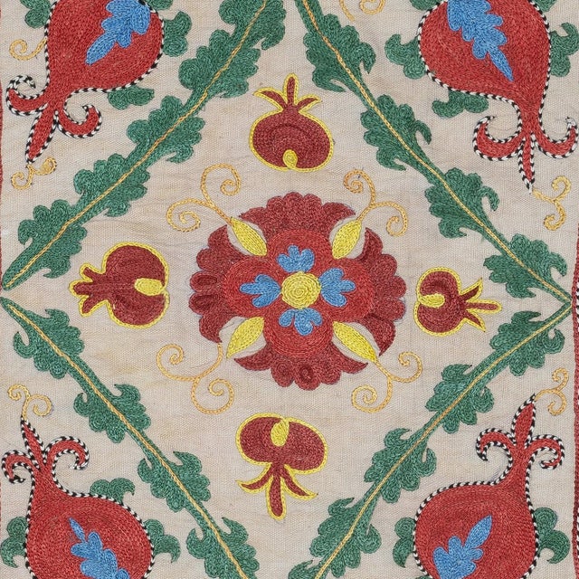 Infuse your home with the rich heritage of Central Asia with this exquisite Hand-Embroidered Suzani Cushion Cover, crafted...