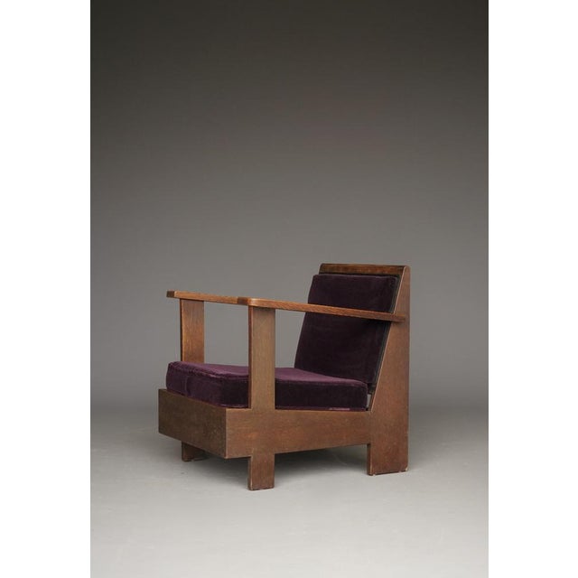 Art Deco Dutch Lady Armchair in Oak, 1920s For Sale - Image 18 of 18