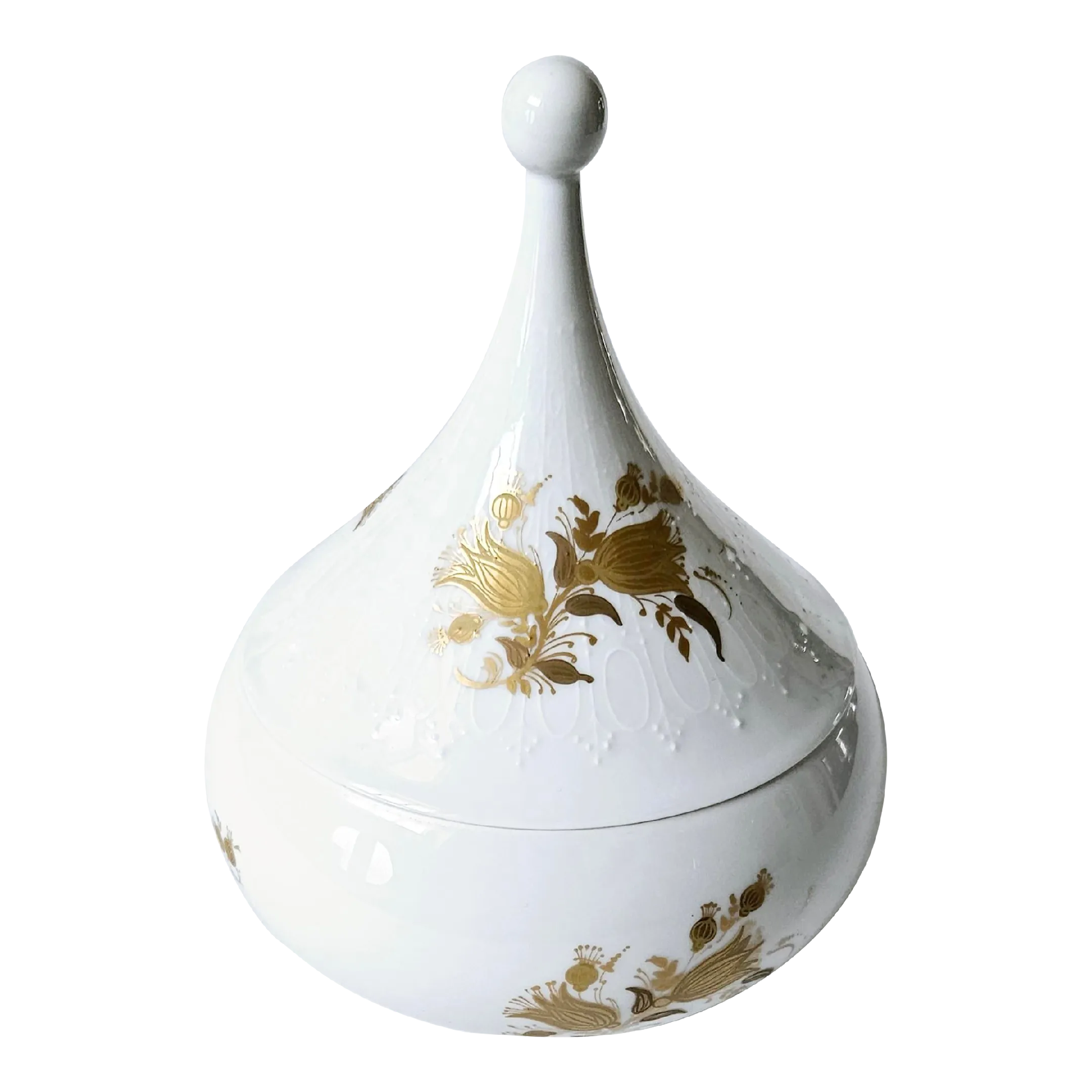 1970S スタジオライン Bjorn Wiinblad 花瓶 白磁×金彩　魔笛 1970S スタジオライン Bjorn Wiinblad 花瓶 白磁×金彩 魔笛