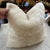 White Alpaca Fleece Pillow Suede Back For Sale In Miami - Image 6 of 8