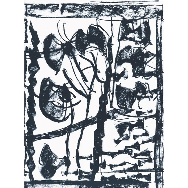 Original untitled lithograph by Jean-Paul Riopelle published in 1979 by Maeght Éditeur for Derrière Le Miroir, and printed...