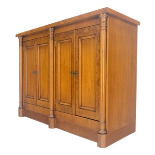 Two Drawers Two Draws Empire Revival Server Credenza Sideboard Cabinet MINT For Sale