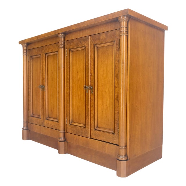 Two Drawers Two Draws Empire Revival Server Credenza Sideboard Cabinet MINT For Sale