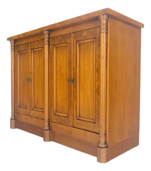 Two Drawers Two Draws Empire Revival Server Credenza Sideboard Cabinet MINT