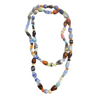 MCM Jewelry Vibrant Bohemian/Czech Lampwork Art Glass Beaded Necklace For Sale