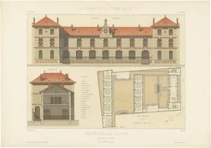 Quartier St. Hilaire in France, 1890s, Paper