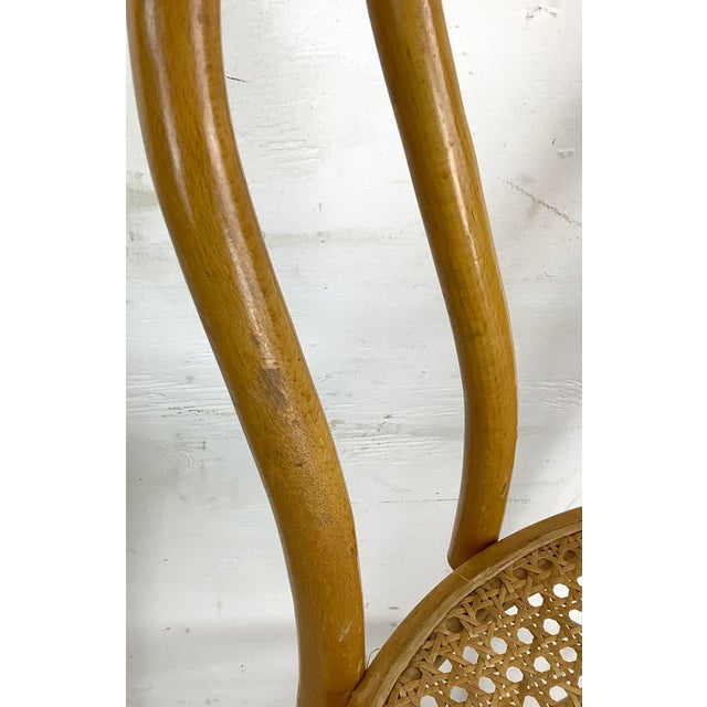 Pair Vintage Thonet Style Cane Seat Barstools For Sale - Image 10 of 13