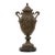 Hollywood Regency Bronze French Lidded Urn With Handles on Marble Base C. 1950s For Sale