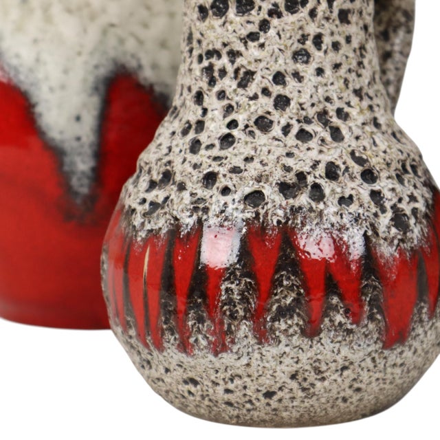Brutalist West German Fat Lava Pottery Vases from Bay Keramik, 1960s, Set of 3 For Sale - Image 3 of 14
