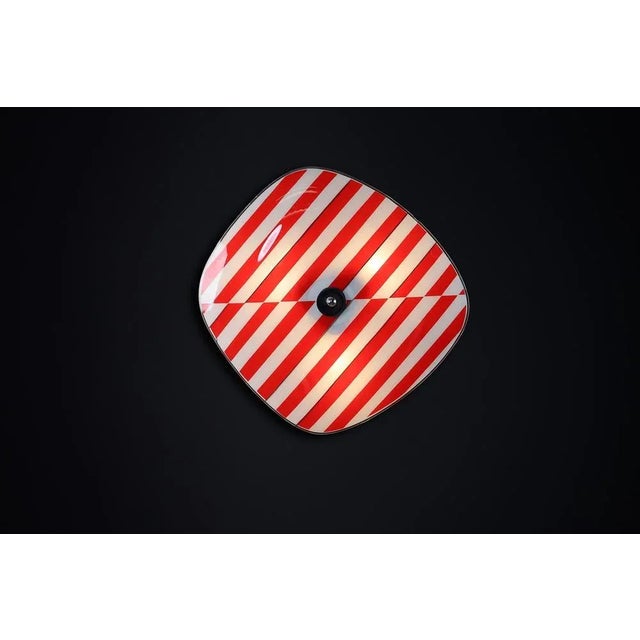 Mid-Century Hanging Brussels World Expo Wall Light in Glass, 1958 For Sale - Image 3 of 9