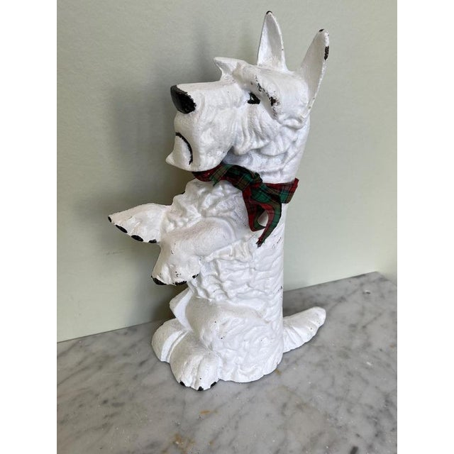 Vintage Cast Iron Doorstop of Scottie Dog For Sale - Image 3 of 7