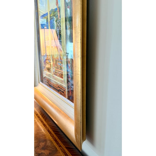 Jonna White Original Signed “Above Magens Bay” in Monumental Custom Gold Frame For Sale In Washington DC - Image 6 of 16