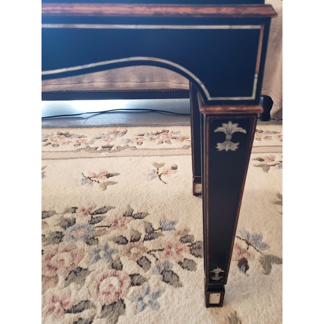 2000 - 2009 Ej Victor Tray Table - Hardwood Solids With Mother of Pearl Inlay and Gold Accents W/Original Documentation For Sale - Image 5 of 18