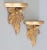 Mid 20th Century Vintage Italian Gilt Plaster Roses Wall Brackets Shelves - a Pair For Sale - Image 5 of 8