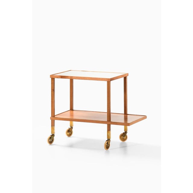 Josef Frank Trolley in Brass and Mahogany from Josef Frank, 1950s For Sale - Image 4 of 6
