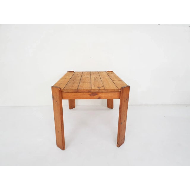 1970s Pinewood Dining Table attributed to Ate van Apeldoorn, Netherlands, 1970s For Sale - Image 5 of 12