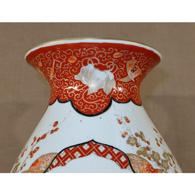 Large Japanese Porcelain Vase For Sale - Image 4 of 18