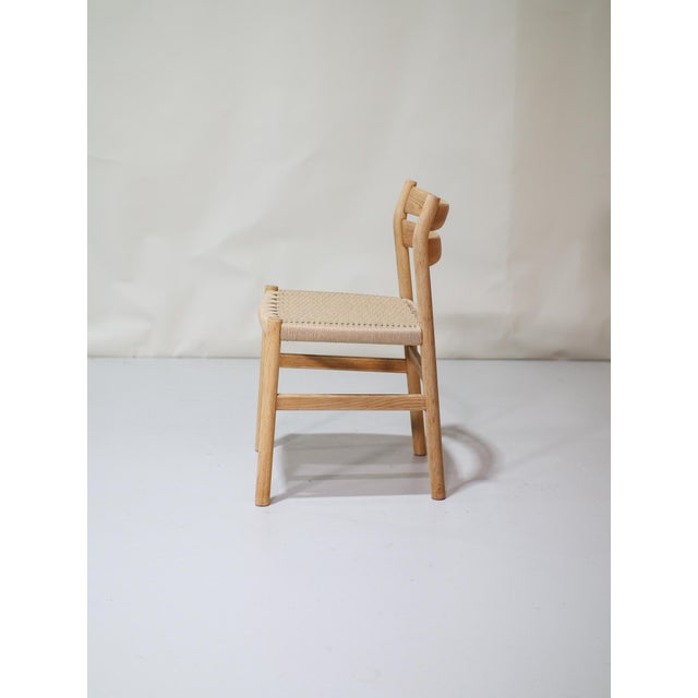 Børge Mogensen Vintage Danish BM1 Dining Chairs in Oak and Papercord by Børge Mogensen for C.M. Madsen, 1960s, Set of 6 For Sale - Image 4 of 18