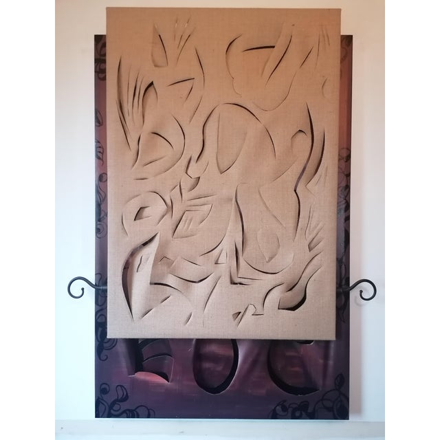 Maroon Stefano Mazzolini, TTBBG, Acrylic on Canvas For Sale - Image 8 of 8