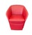 Absolutely stunning pair of petite swivel chairs in top quality red leather , square slimline steel swivel base ,...