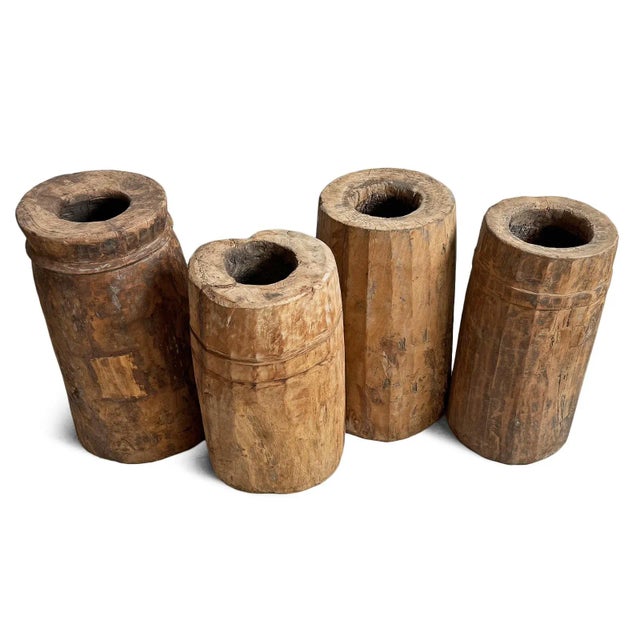 Antique India Wood Butter Pot For Sale In Los Angeles - Image 6 of 6