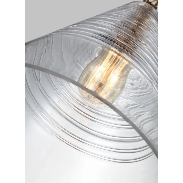 Contemporary Sean Lavin by Visual Comfort Studio Elmore Cone Pendant, Burnished Brass For Sale - Image 3 of 6