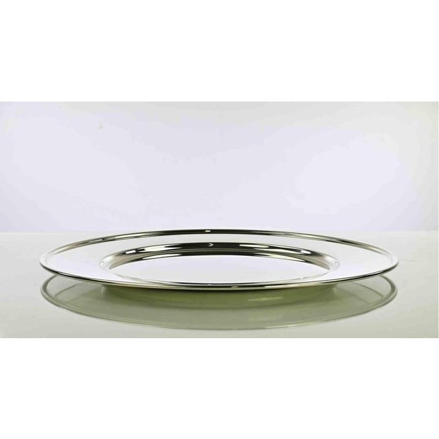 Vintage Silver Plated Serving Plate, Italy, 1970s For Sale - Image 4 of 5