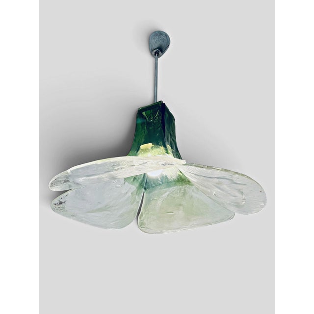 Murano Glass Lucky Clover Petal Lamp by Carlo Nason for Mazzega, Italy, 1970s For Sale - Image 4 of 9