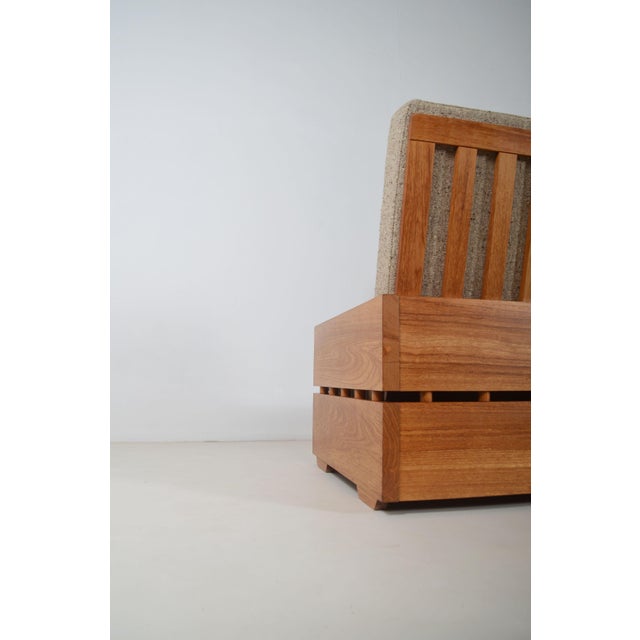1970s Brutalist Armchairs in Wood, 1970s, Set of 3 For Sale - Image 5 of 12