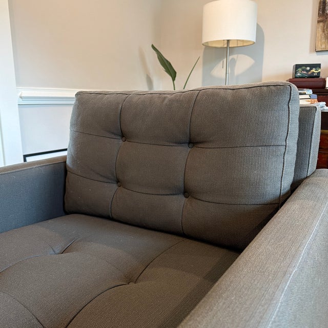 Crate & Barrel Petrie Dark Gray Petrie Armchair For Sale In Baltimore - Image 6 of 6