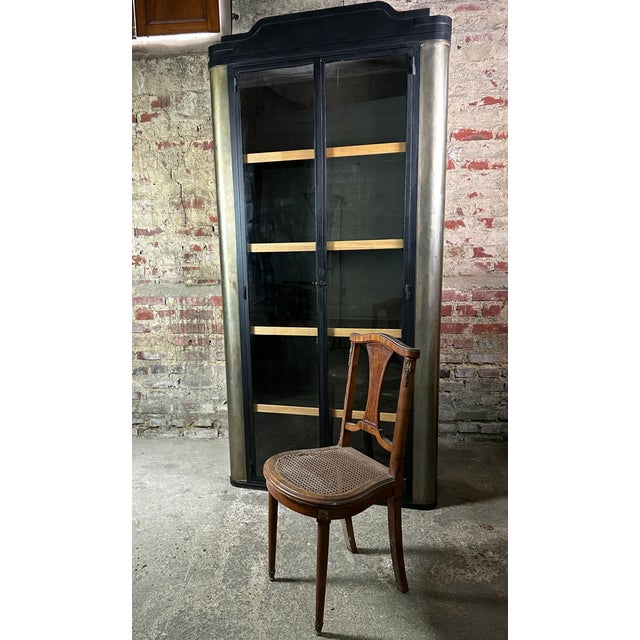 Wall Unit in Patinated and Black Steel, 1980s For Sale - Image 10 of 11
