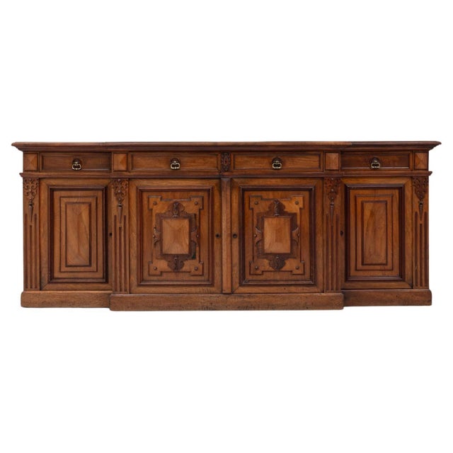 19th Century English Renaissance Revival Wooden Buffet in Original Patina For Sale - Image 15 of 18