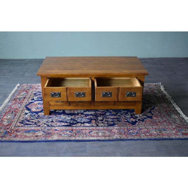 2020s Mission 8 Drawer Coffee Table - Michaels Cherry For Sale - Image 5 of 17
