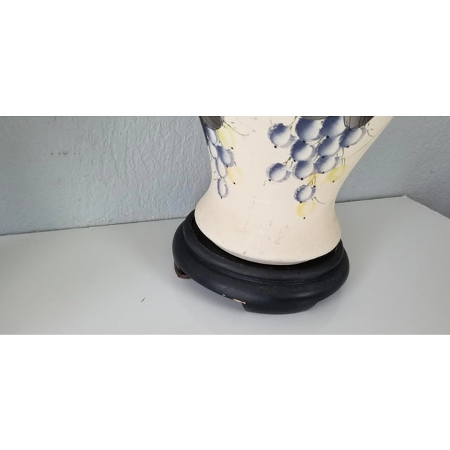 Vintage Japanese Hand Painted Pottery Table Lamps - a Pair For Sale - Image 10 of 12