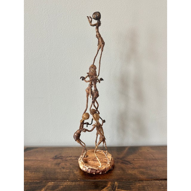 Late 20th Century Late 20th Century Brutalist Husk Balancing Circus Performing Figures For Sale - Image 5 of 5