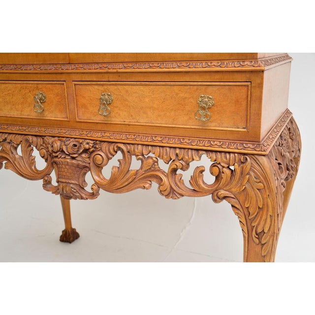Vintage Cocktail Cabinet in Burr Walnut, 1930s For Sale - Image 10 of 11