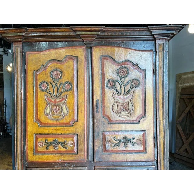 Walnut Armoire - 17th Century Northern Italian Armoire A' 4 Portes For Sale - Image 4 of 13